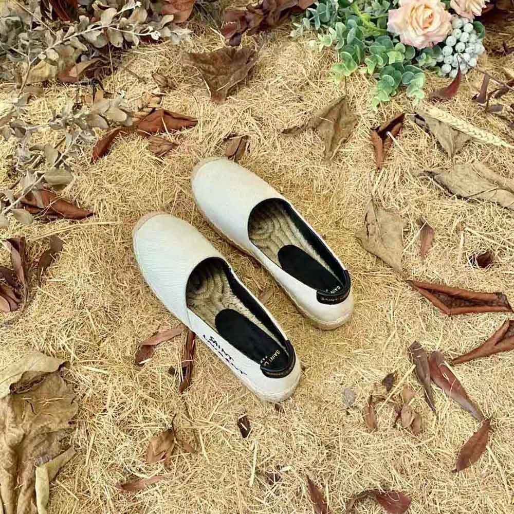 Saint Laurent YSL Women Saint Laurent Embroidered Espadrilles in Canvas - image 5