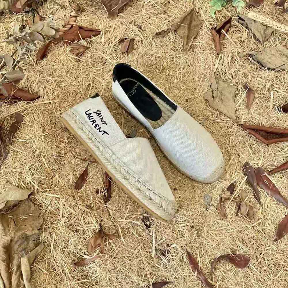 Saint Laurent YSL Women Saint Laurent Embroidered Espadrilles in Canvas - image 7