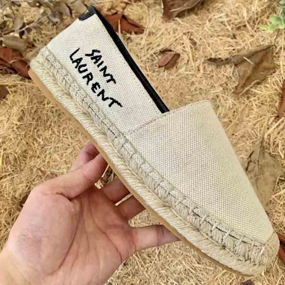 Saint Laurent YSL Women Saint Laurent Embroidered Espadrilles in Canvas - image 8