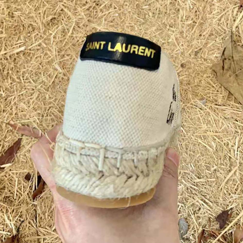 Saint Laurent YSL Women Saint Laurent Embroidered Espadrilles in Canvas - image 10