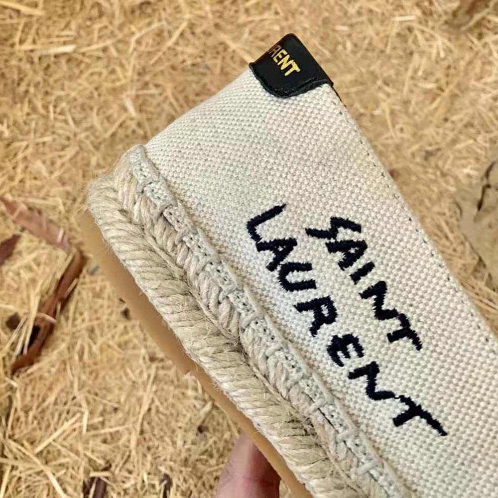 Saint Laurent YSL Women Saint Laurent Embroidered Espadrilles in Canvas - image 9