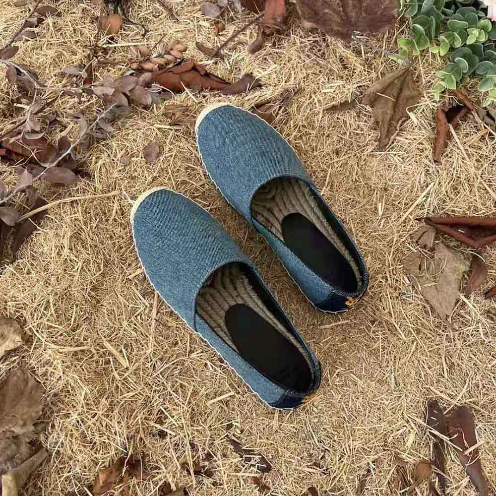 Saint Laurent YSL Women Ysl Embroidered Espadrilles in Denim-Navy - image 5