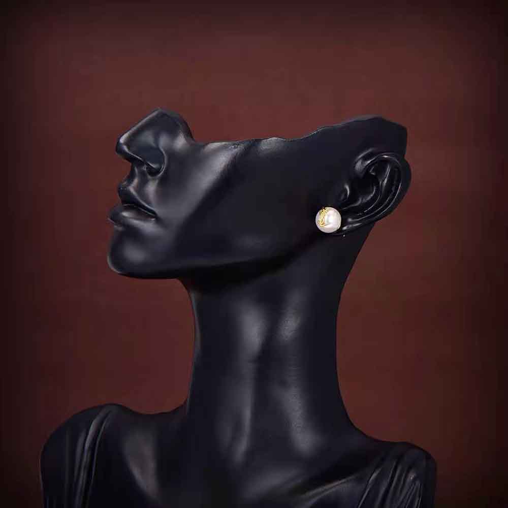 Saint Laurent YSL Women Ysl Pearl Earrings in Metal - image 7