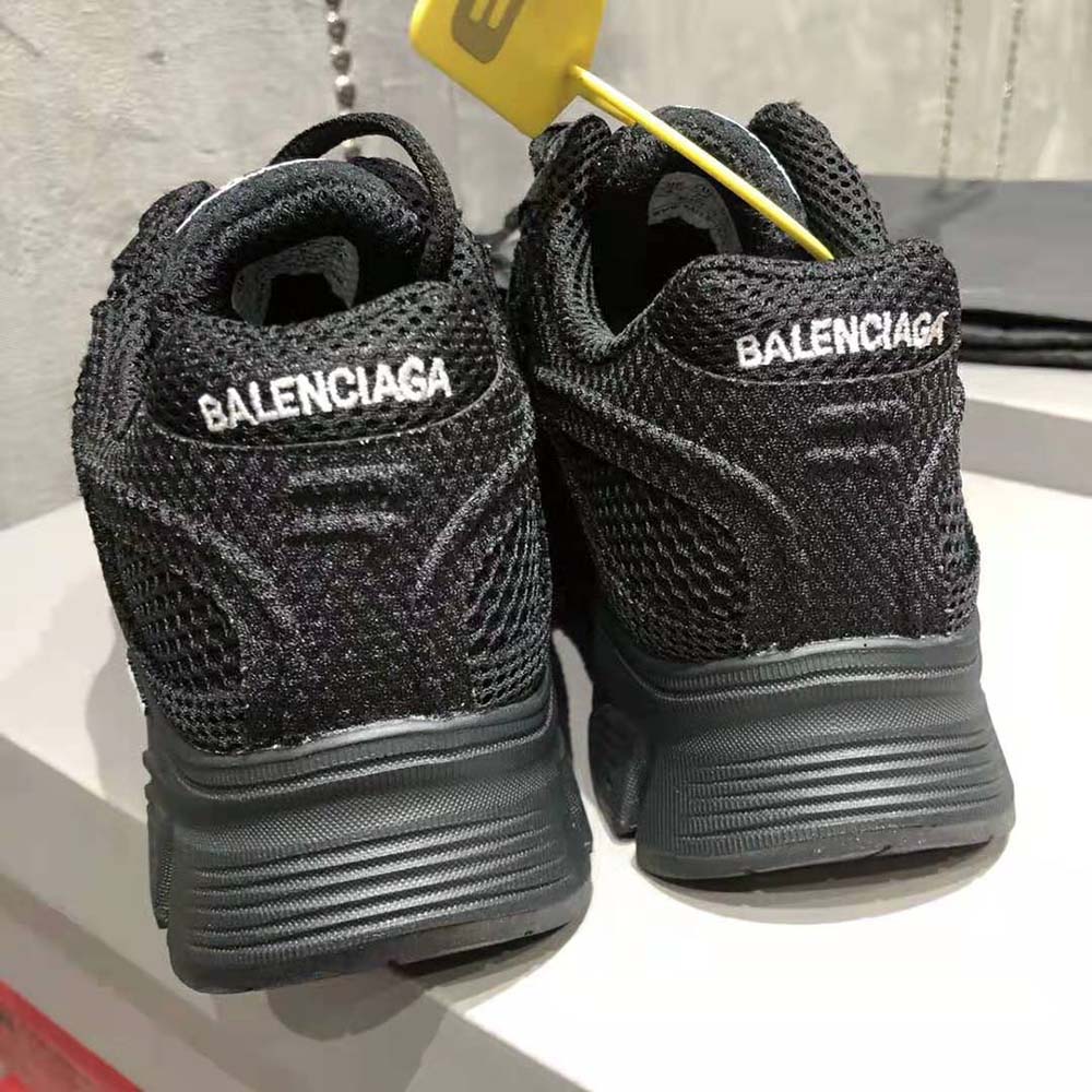 Balenciaga Unisex Phantom Sneaker in Black Monocolor Fabric and Mesh - image 10