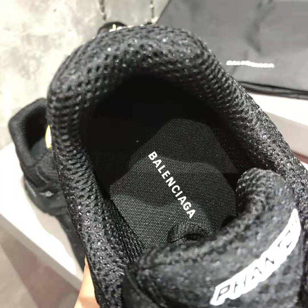 Balenciaga Unisex Phantom Sneaker in Black Monocolor Fabric and Mesh - image 9