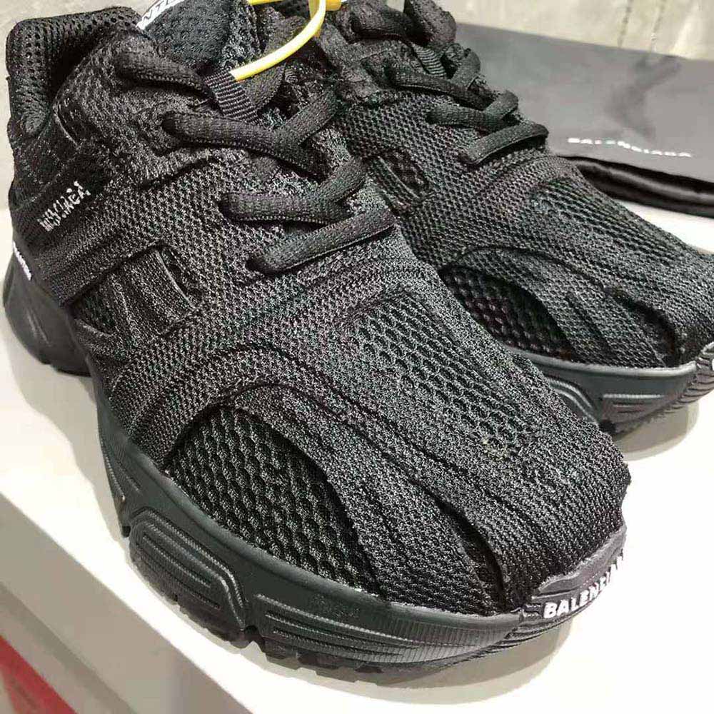 Balenciaga Unisex Phantom Sneaker in Black Monocolor Fabric and Mesh - image 7