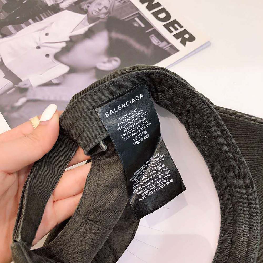 Balenciaga Women Logo Visor Cap in Black and White Cotton Drill - image 10