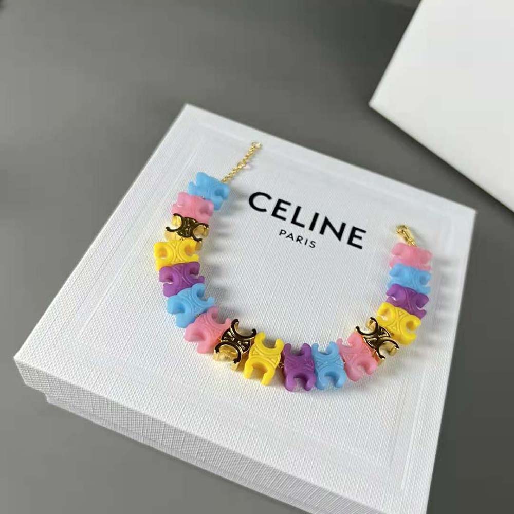 Celine Women Baby Bracelet in Brass with Gold Finish and Plexiglass - image 4