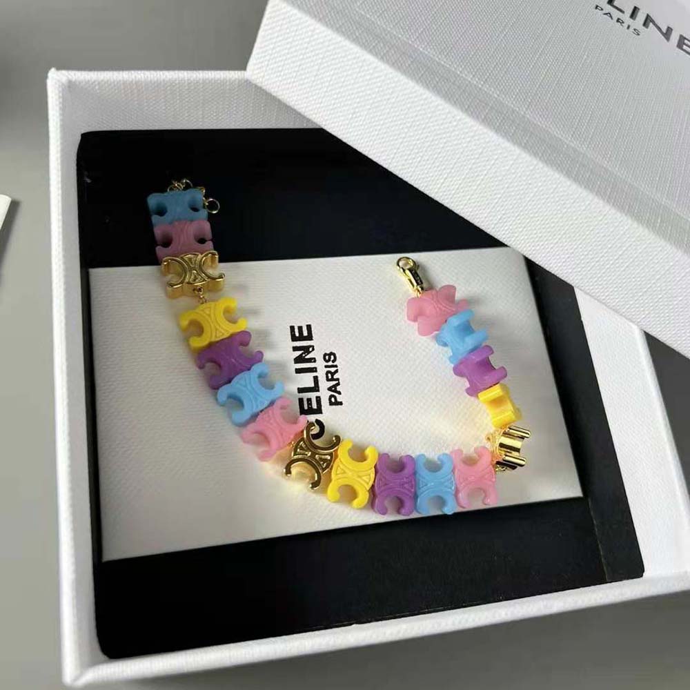 Celine Women Baby Bracelet in Brass with Gold Finish and Plexiglass - image 5