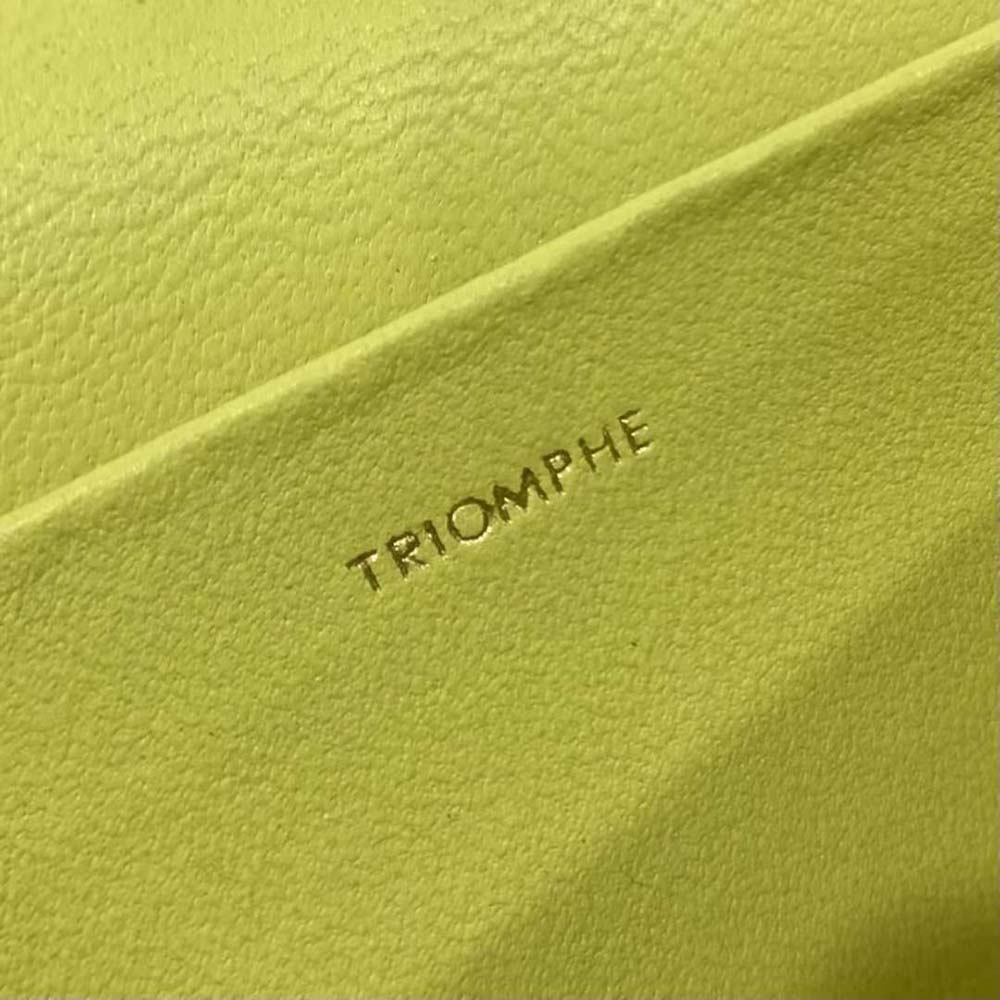 Celine Women Chain Shoulder Bag Cuir Triomphe in Shiny Calfskin-Yellow - image 9