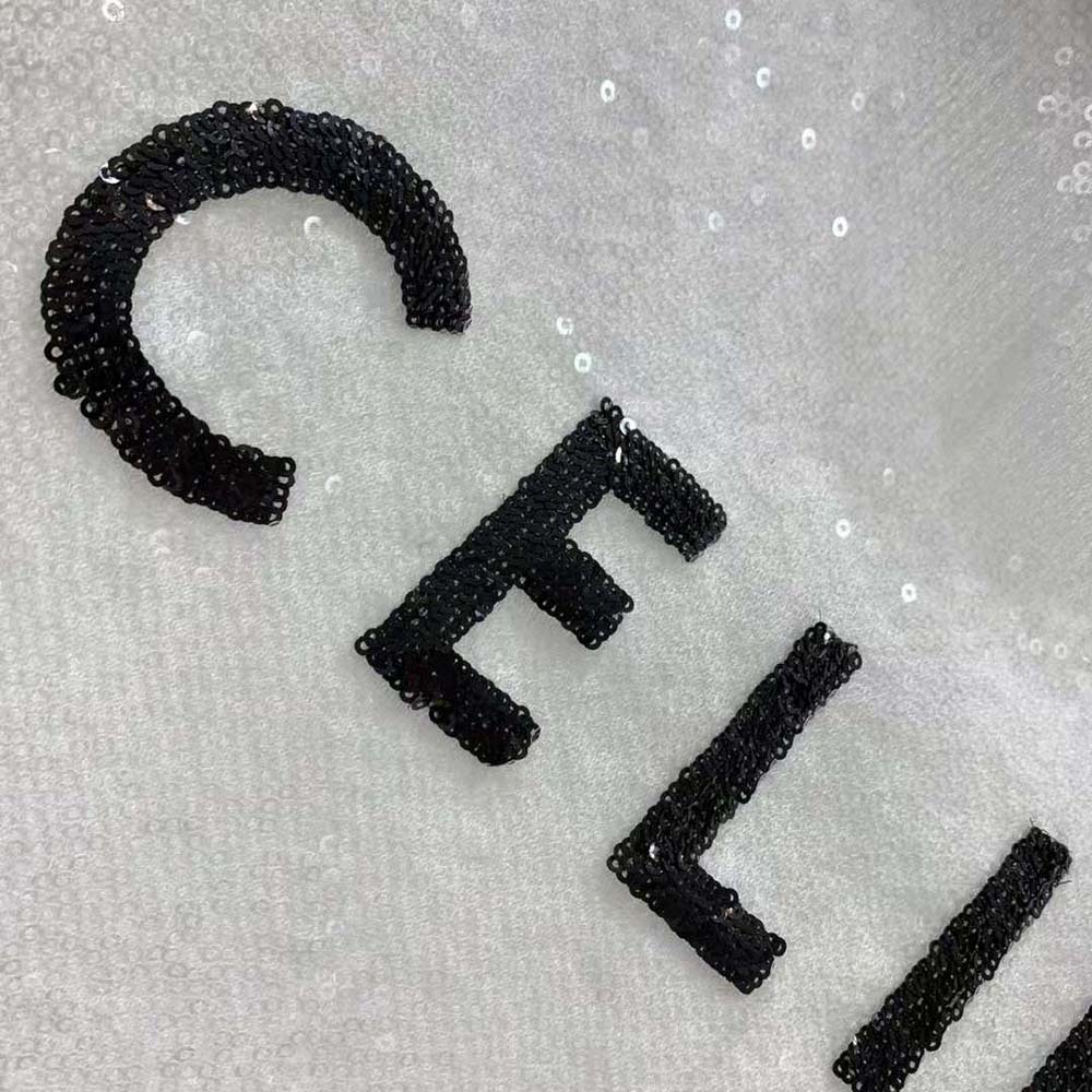 Celine Women Embroidered Celine T-shirt in Cotton Jersey-White - image 8