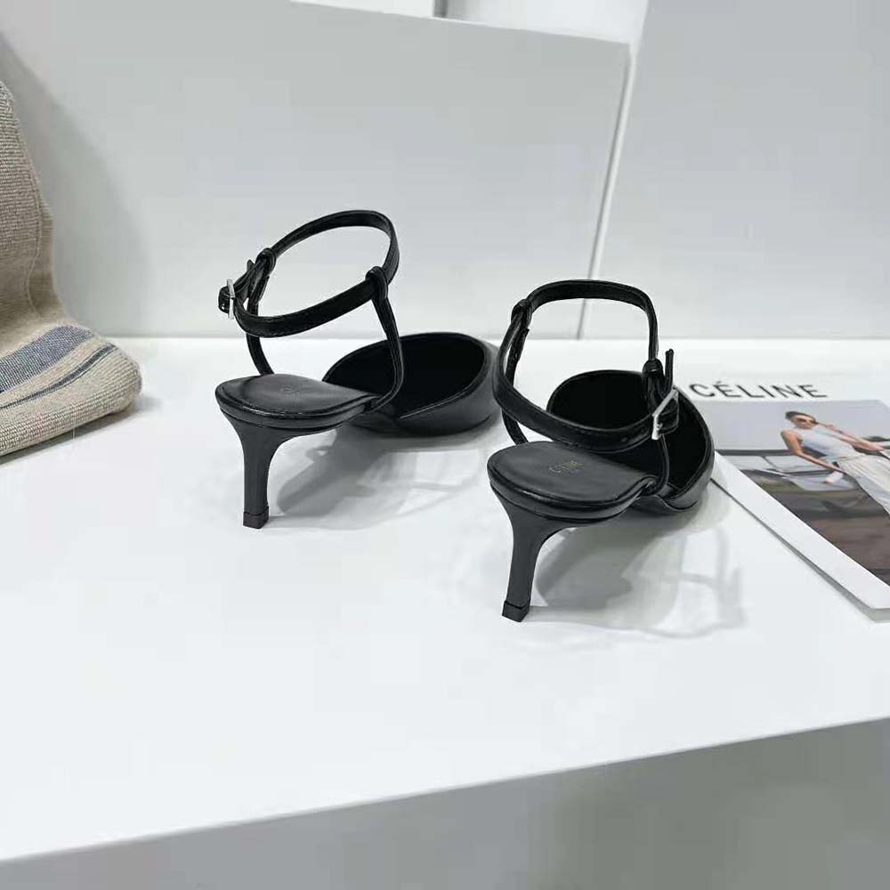 Celine Women Kitten Metal Toe Pump in Calfskin-Black - image 10