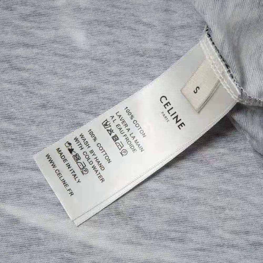 Celine Women Loose T-shirt in Cotton Jersey-Black - image 9