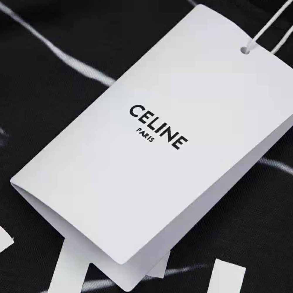 Celine Women Loose T-shirt in Cotton Jersey-Black - image 8