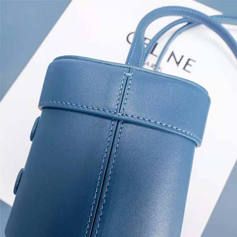 Celine Women Small Box Cuir Triomphe in Smooth Calfskin-Blue - image 6