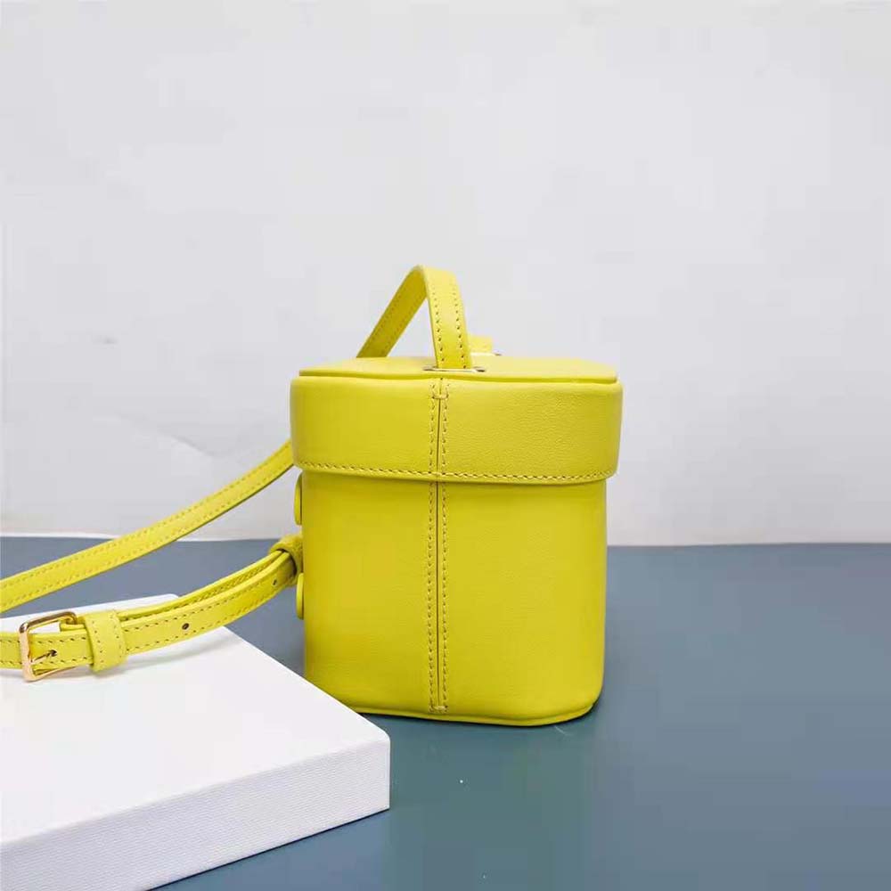 Celine Women Small Box Cuir Triomphe in Smooth Calfskin-Yellow - image 4