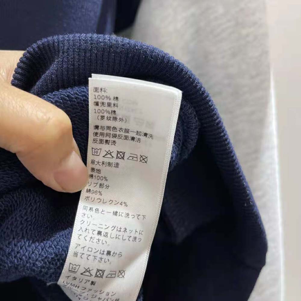 Celine Women Two-Tone Hoodie in Cotton Fleece-Navy - image 9