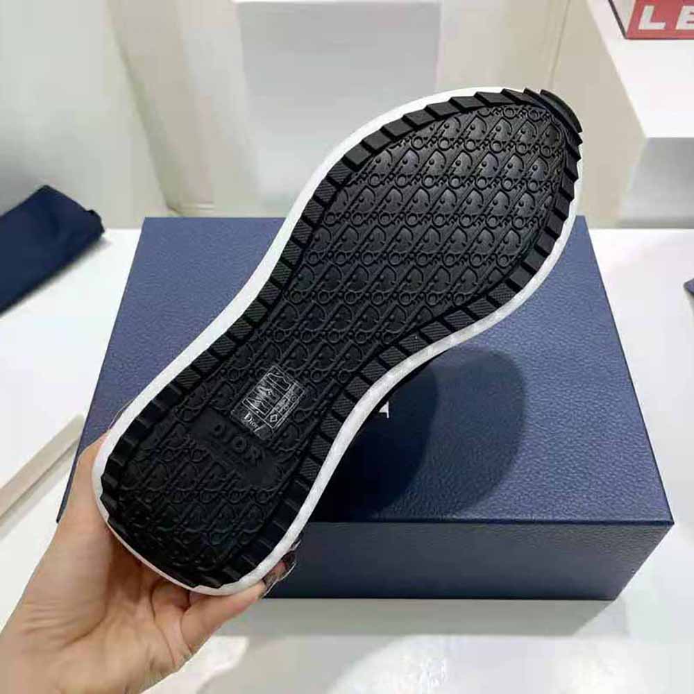 Dior Men B29 Sneaker Gray Technical Mesh Black Suede and Smooth Calfskin - image 10