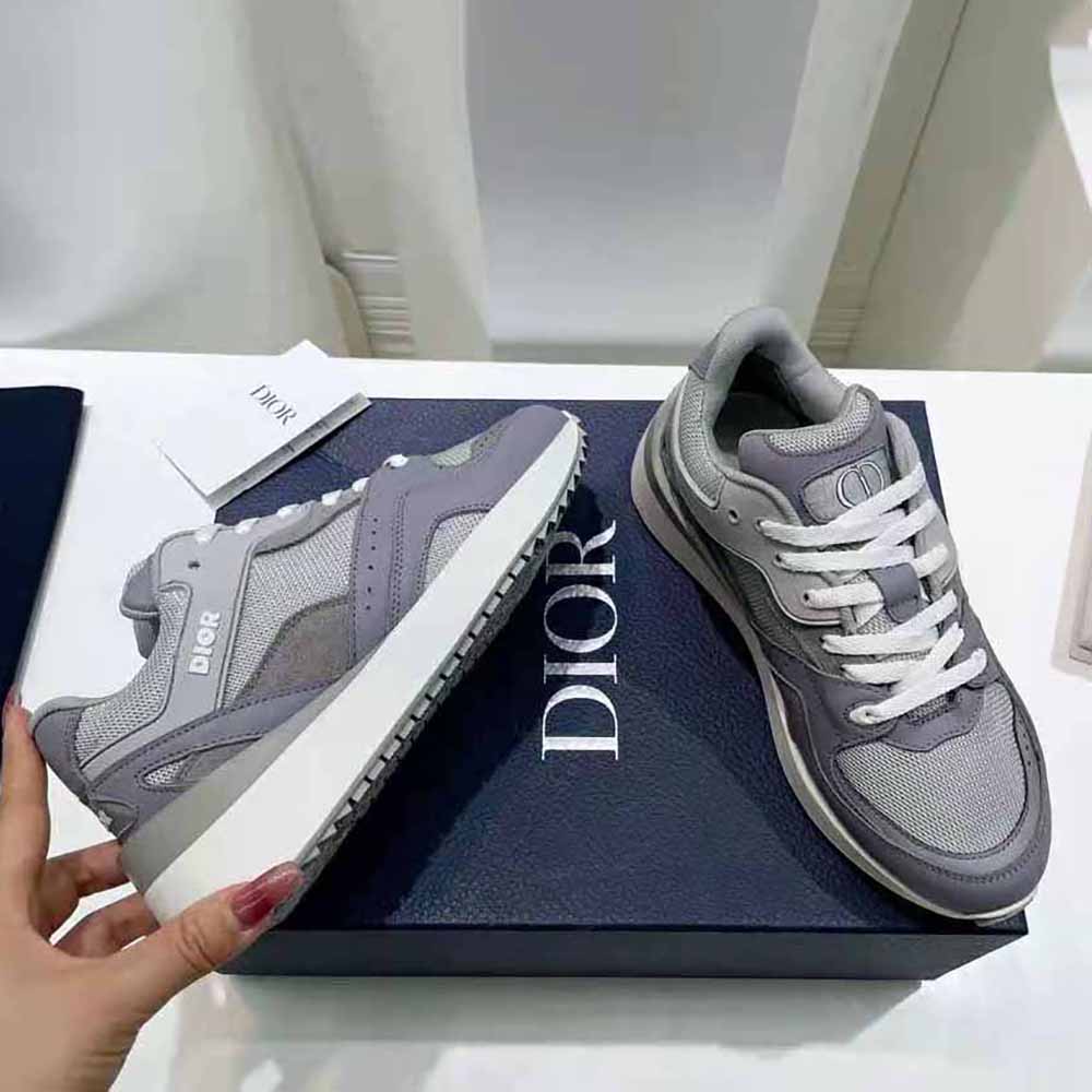 Dior Men B29 Sneaker Gray Technical Mesh Suede and Smooth Calfskin - image 5