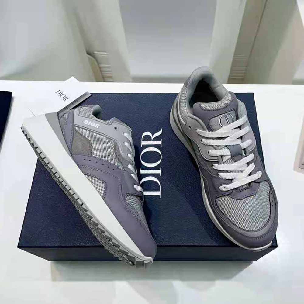 Dior Men B29 Sneaker Gray Technical Mesh Suede and Smooth Calfskin - image 4