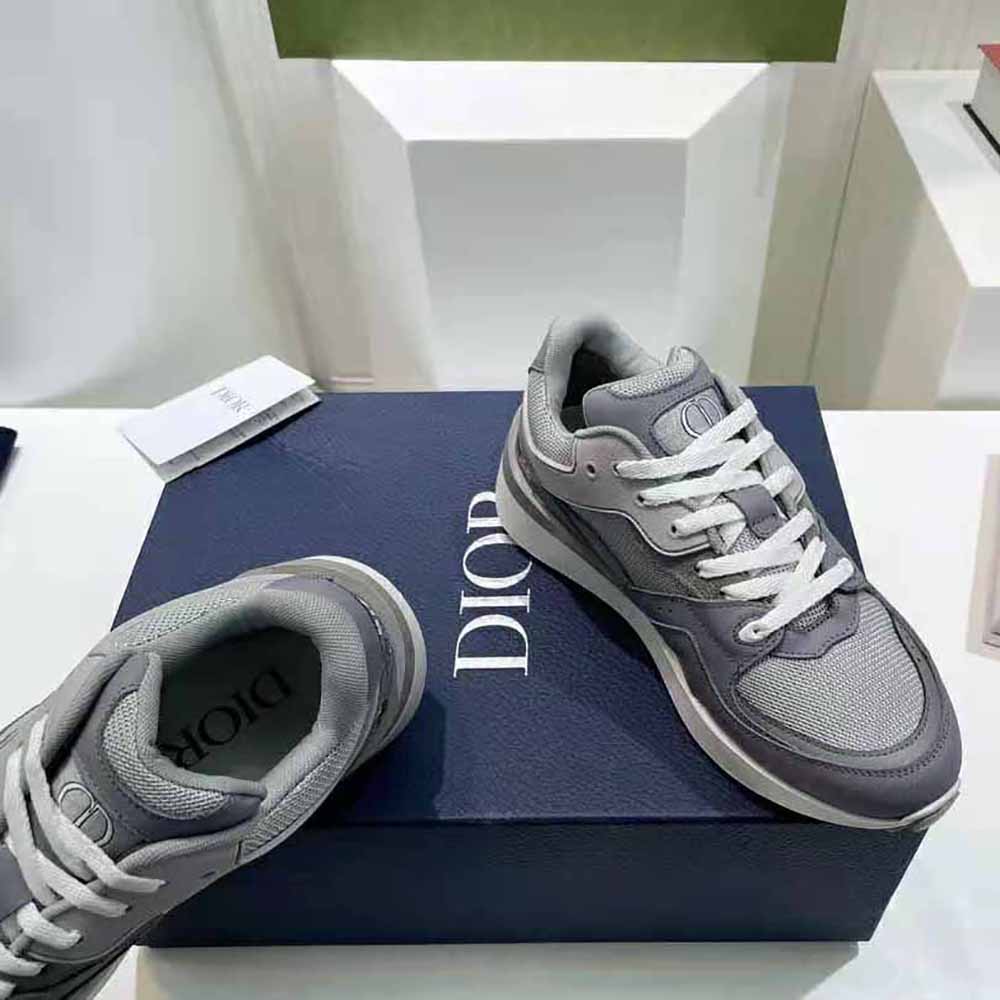 Dior Men B29 Sneaker Gray Technical Mesh Suede and Smooth Calfskin - image 7