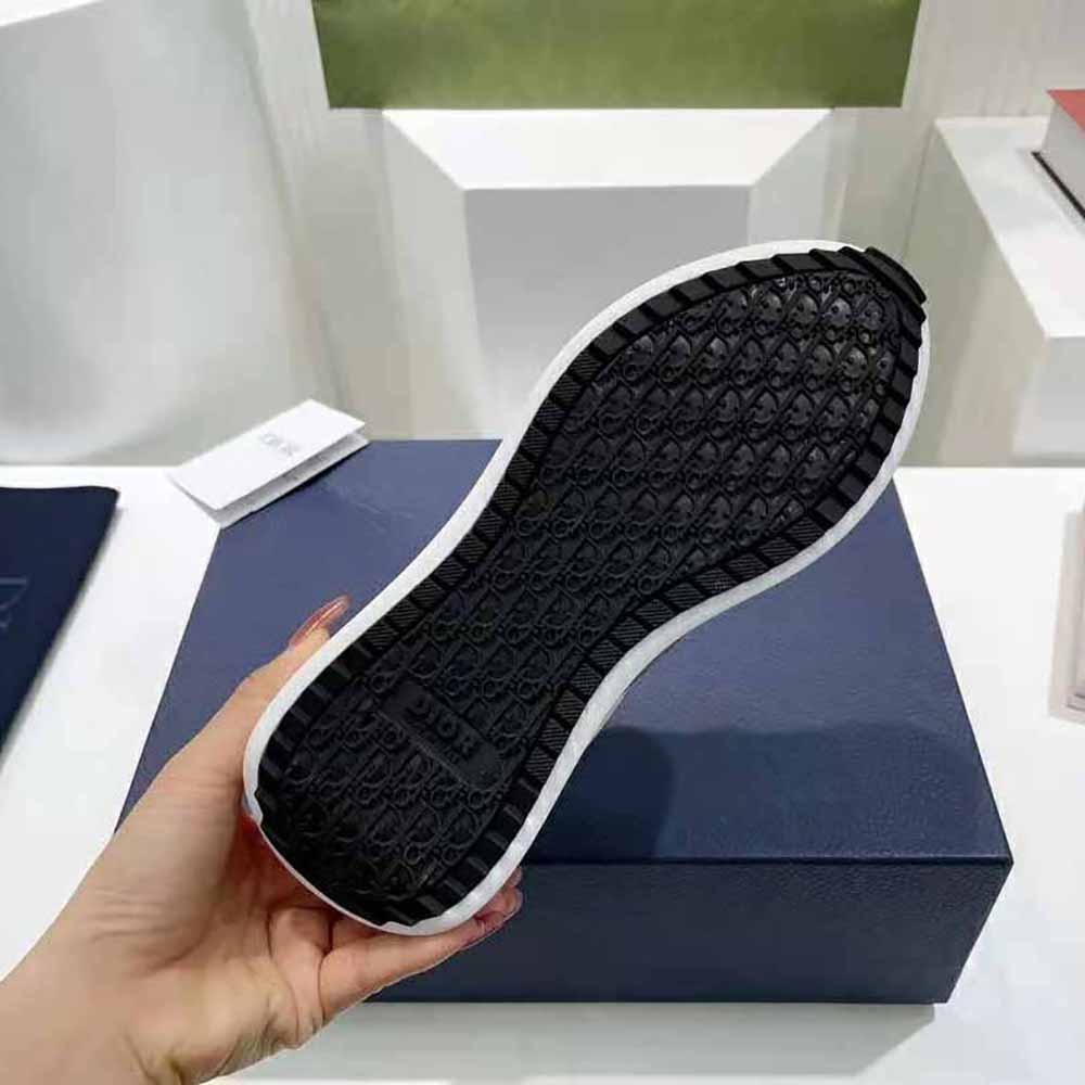 Dior Men B29 Sneaker Gray Technical Mesh and Suede with Brown Smooth Calfskin - image 10