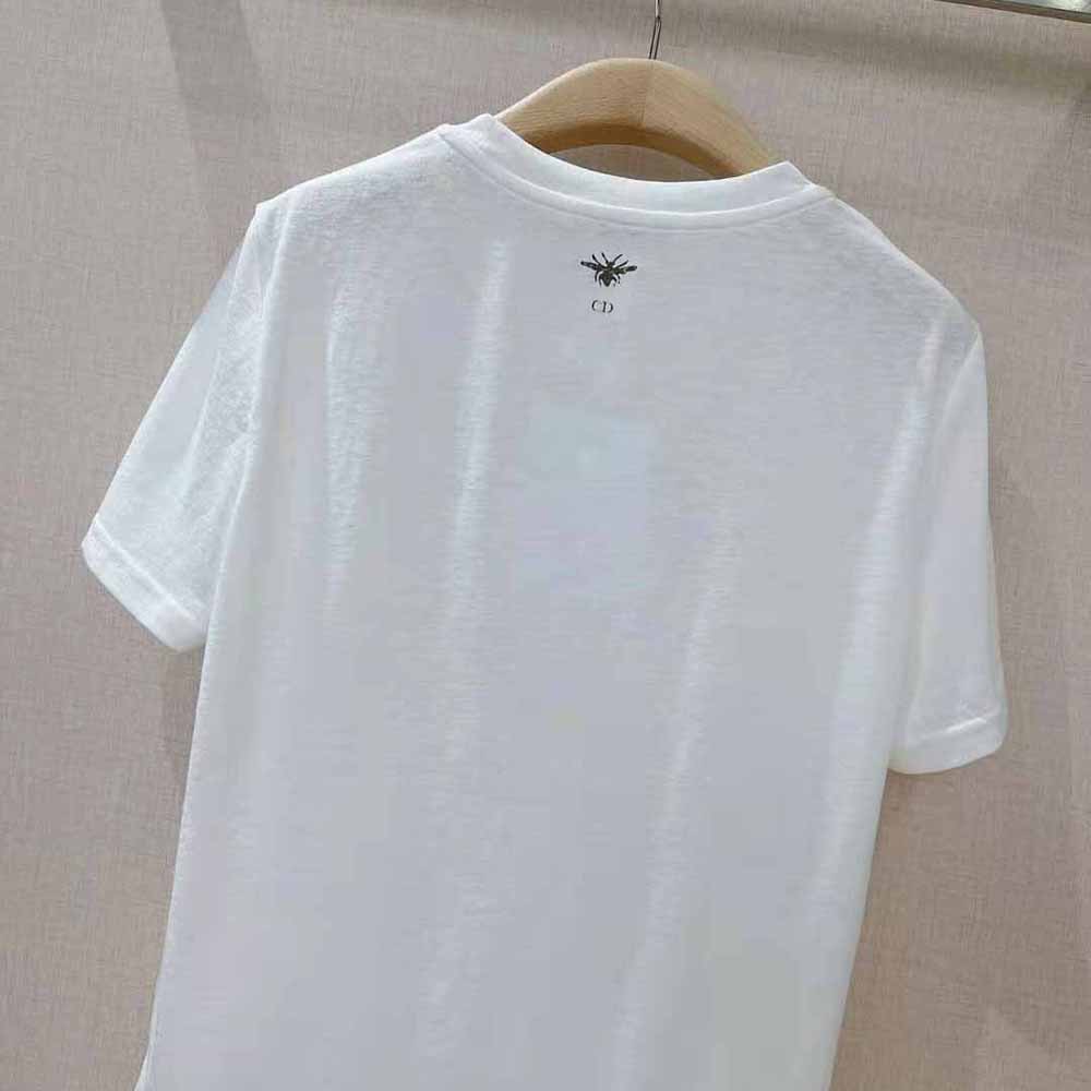 Dior Men Femininity the Trap T-Shirt Ecru Cotton Jersey and Linen - image 7