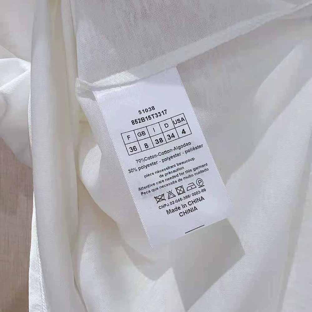 Dior Men Femininity the Trap T-Shirt Ecru Cotton Jersey and Linen - image 9