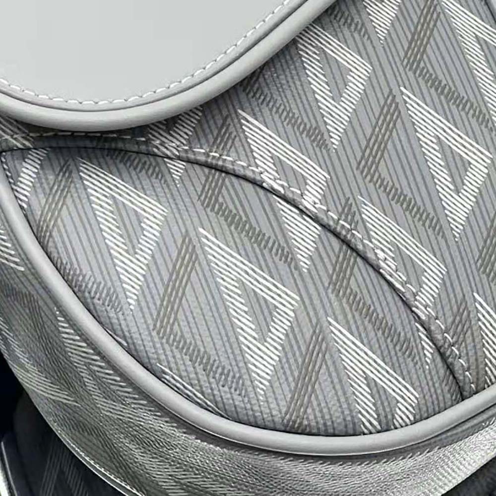 Dior Men Mini Saddle Bag Dior Gray CD Diamond Canvas and Smooth Calfskin - image 7