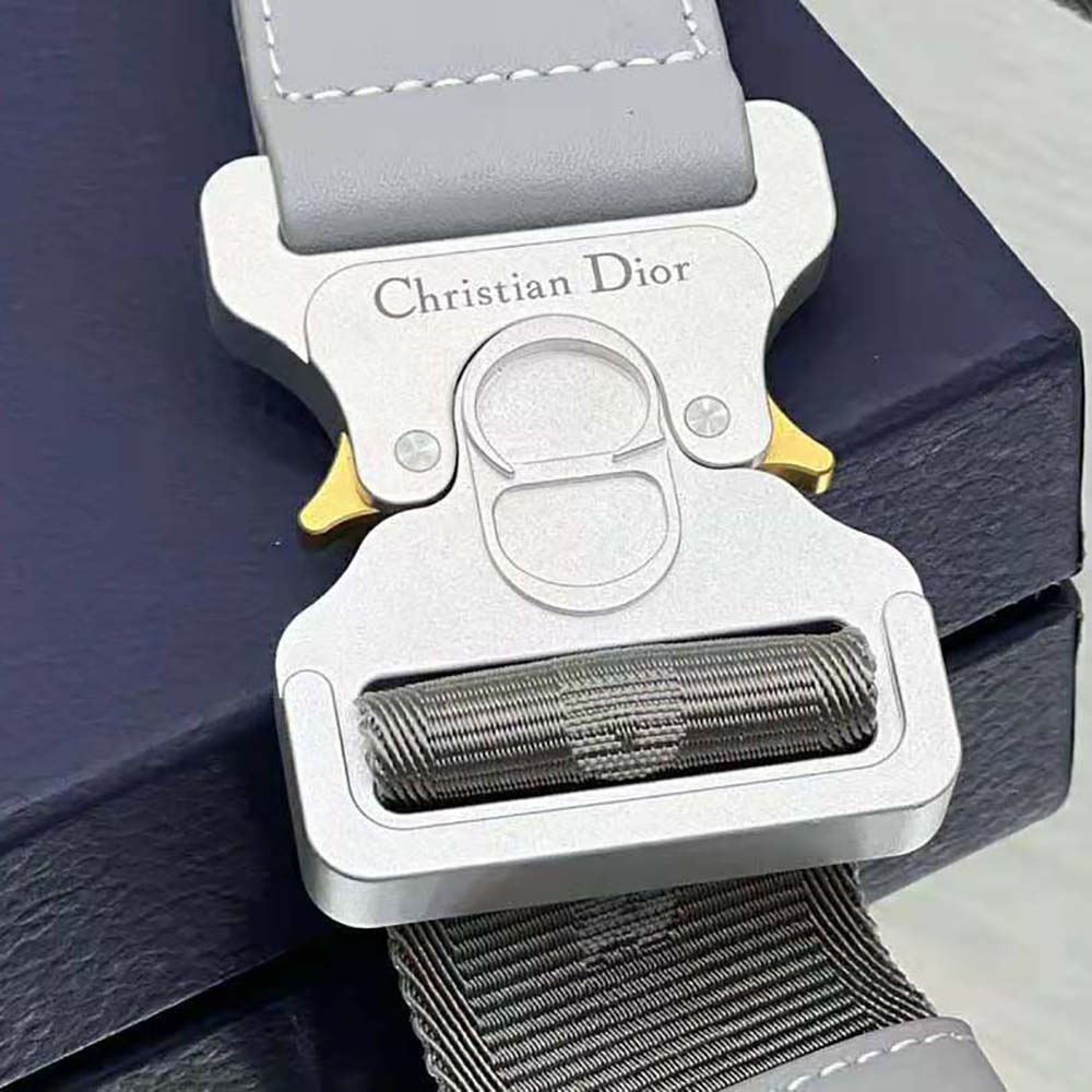 Dior Men Mini Saddle Bag Dior Gray CD Diamond Canvas and Smooth Calfskin - image 8
