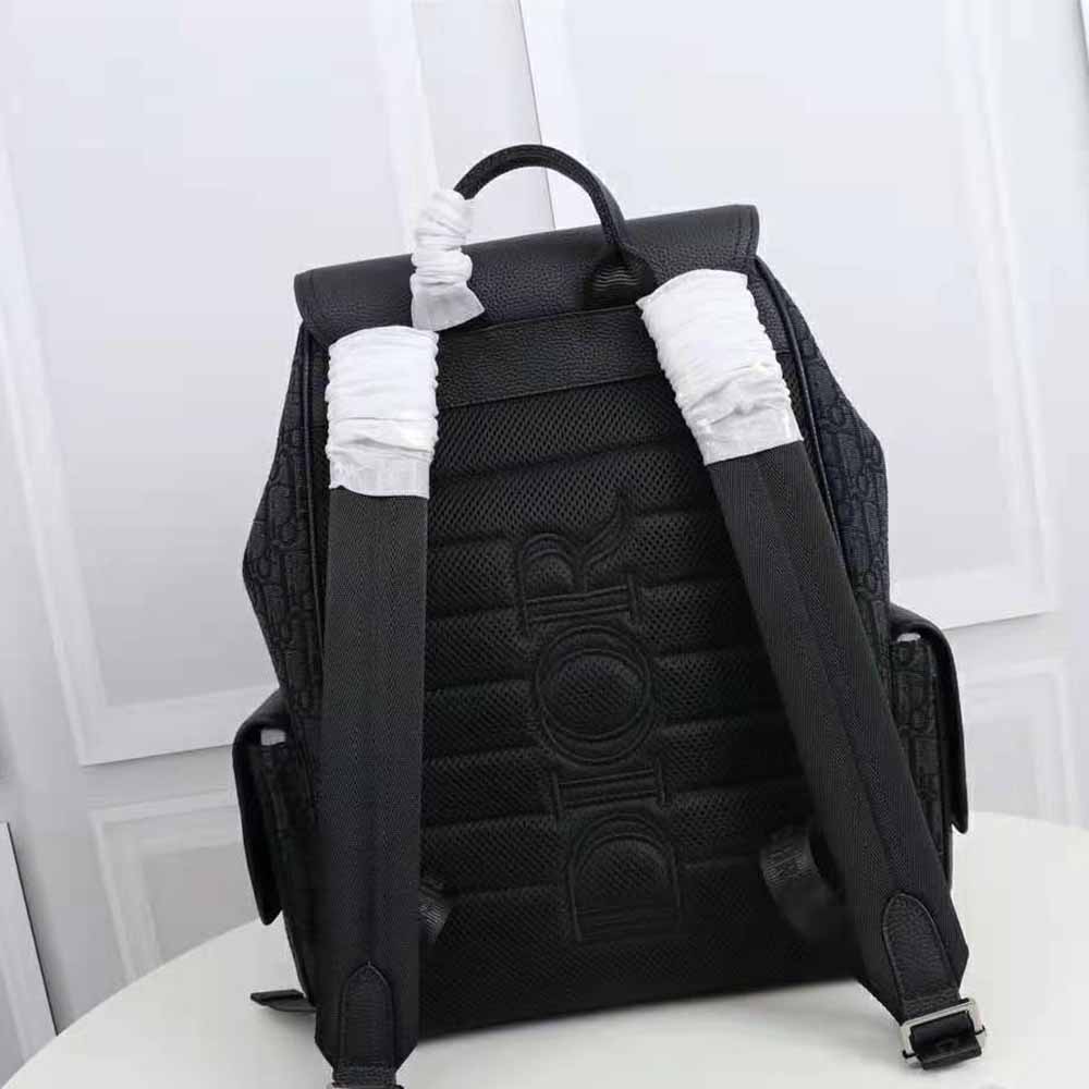 Dior Men Motion Backpack Black Dior Oblique Mirage Technical Fabric and Grained Calfskin - image 4