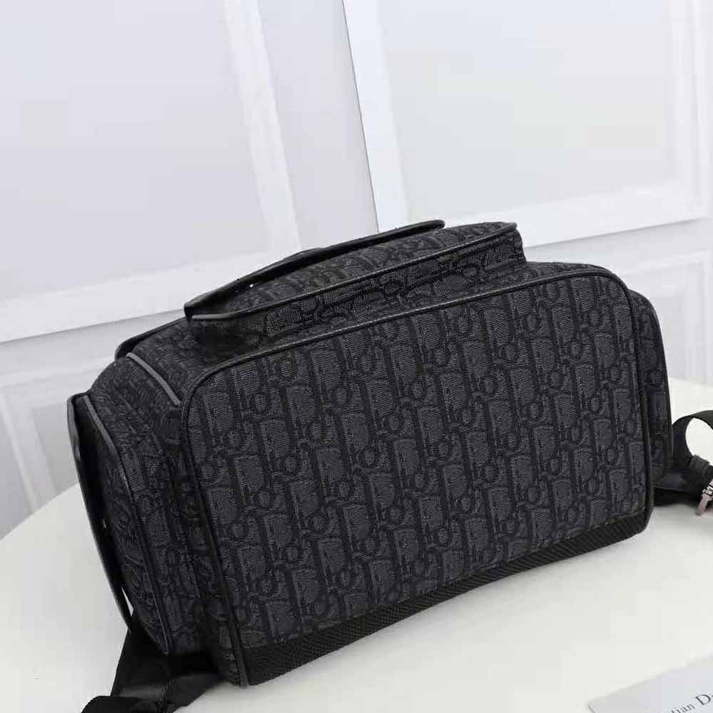 Dior Men Motion Backpack Black Dior Oblique Mirage Technical Fabric and Grained Calfskin - image 5