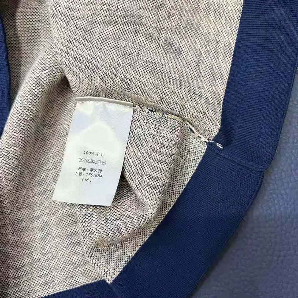 Dior Men Oblique Polo Shirt Blue Cotton Jacquard - image 10
