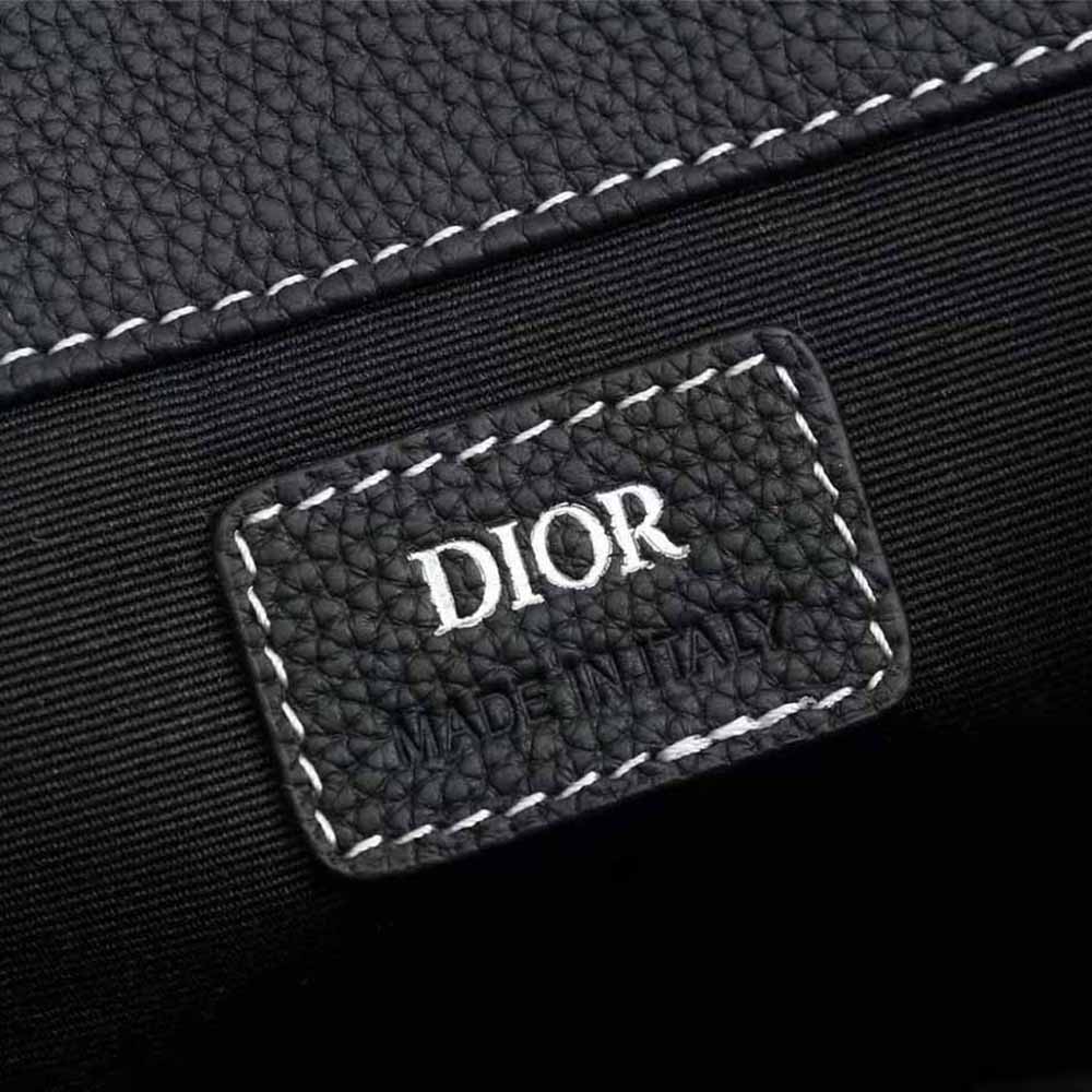 Dior Men Saddle Backpack Black Grained Calfskin - image 9