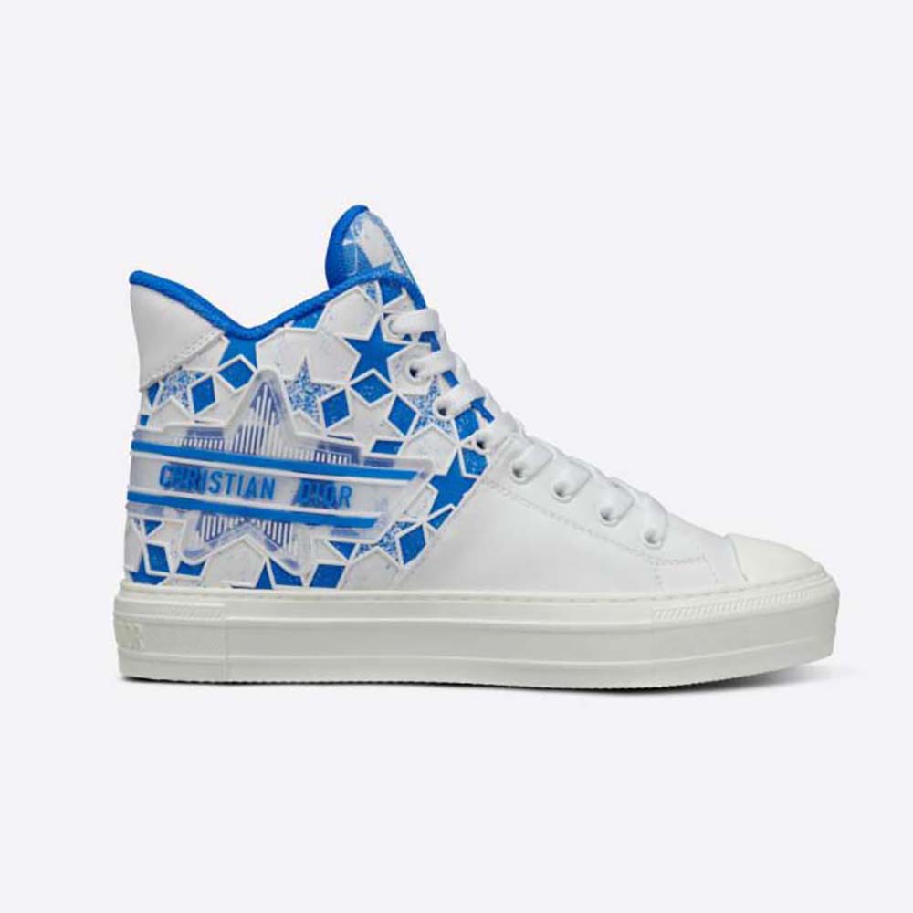Dior Unisex Walk N Dior Star Sneaker bright blue side view