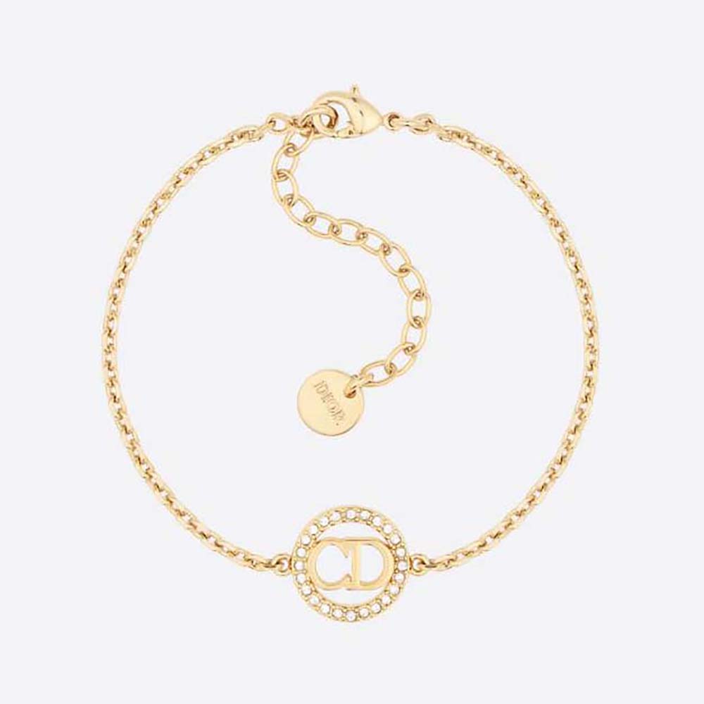 Close-up of Dior Women Clair D Lune Bracelet gold-finish metal and crystals