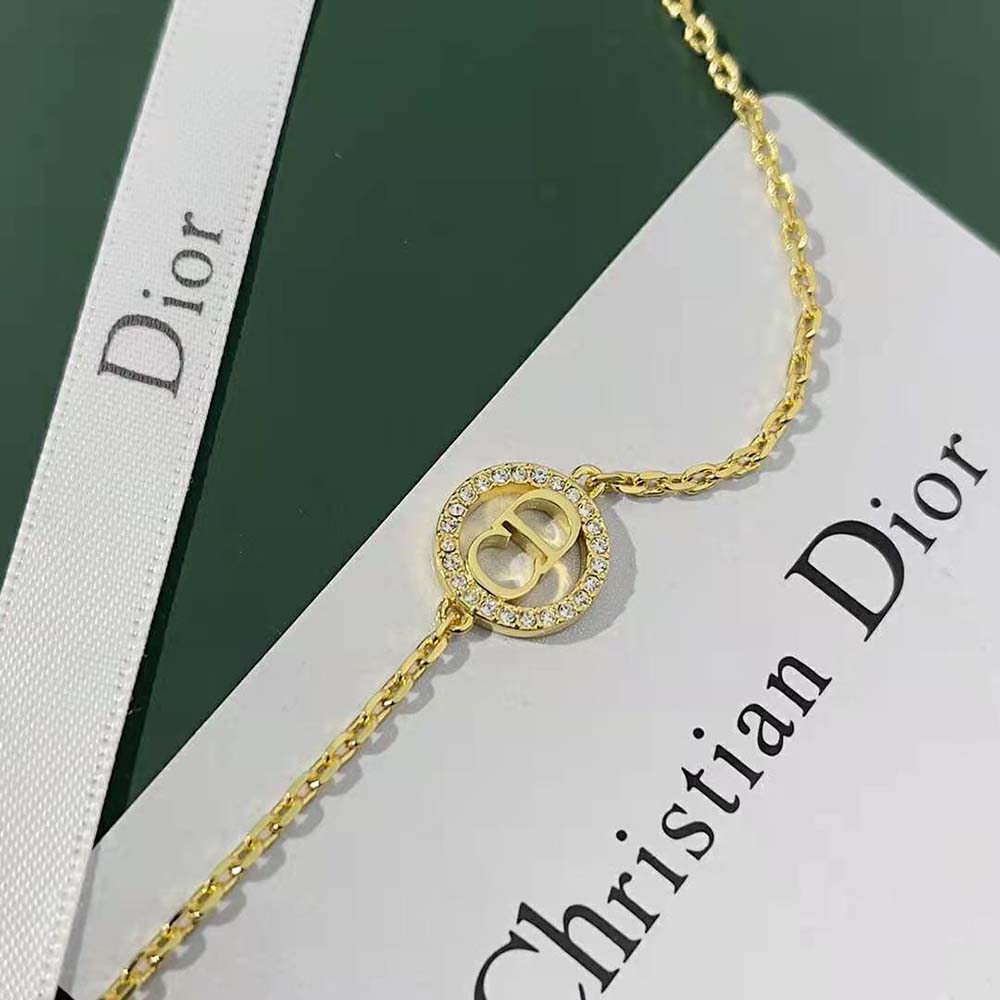 Dior Women Clair D Lune Bracelet Gold-Finish Metal and Silver-Tone Crystals - image 4