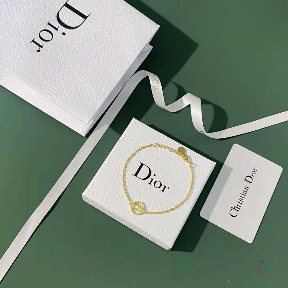 Side view showcasing crystals on Dior Women Clair D Lune Bracelet