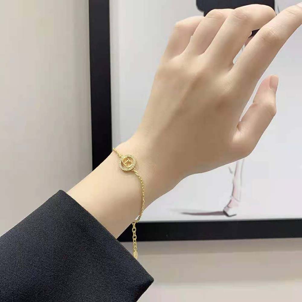Dior Women Clair D Lune Bracelet Gold-Finish Metal and Silver-Tone Crystals - image 7