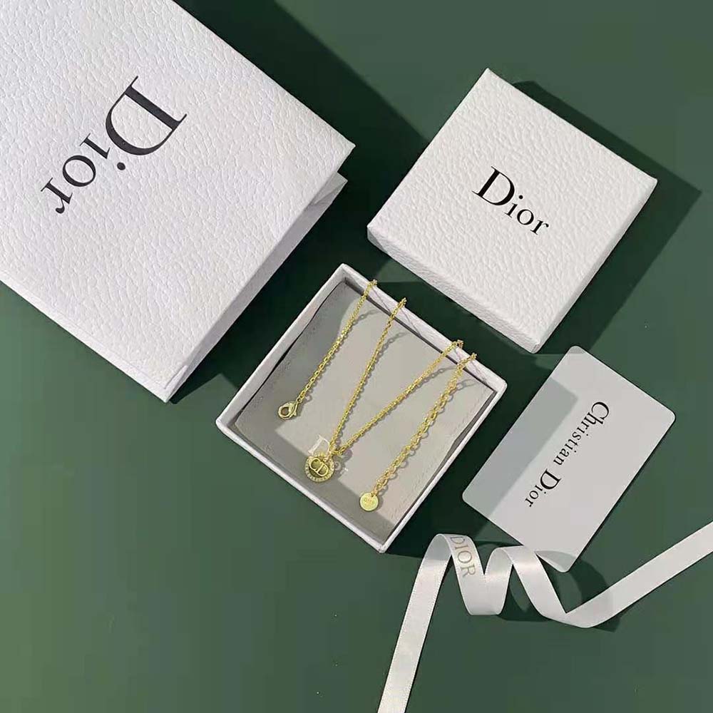 Side view highlighting clasp on Dior Women Clair D Lune Necklace