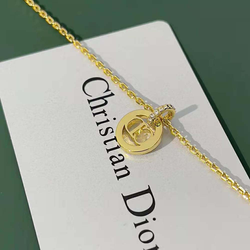 Dior Women Clair D Lune Necklace Gold-Finish Metal and Silver-Tone Crystals - image 6