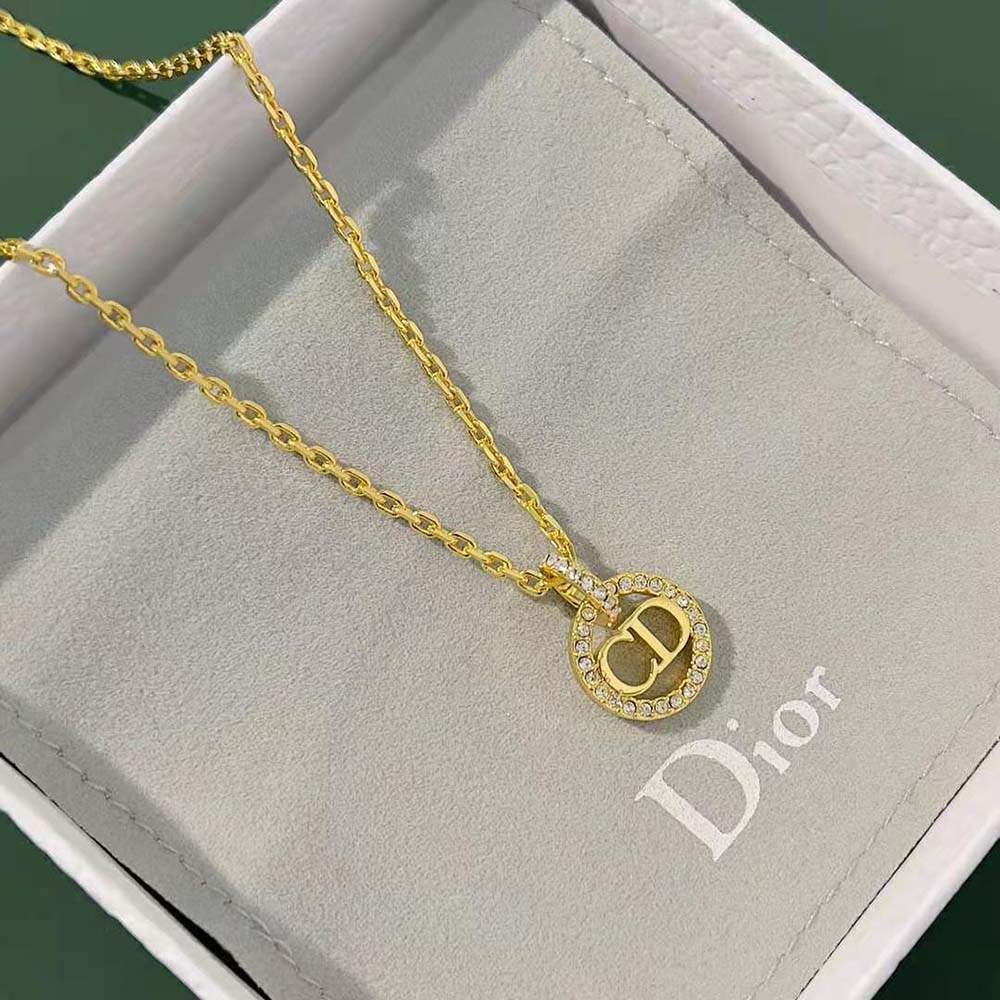 Dior Women Clair D Lune Necklace Gold-Finish Metal and Silver-Tone Crystals - image 4