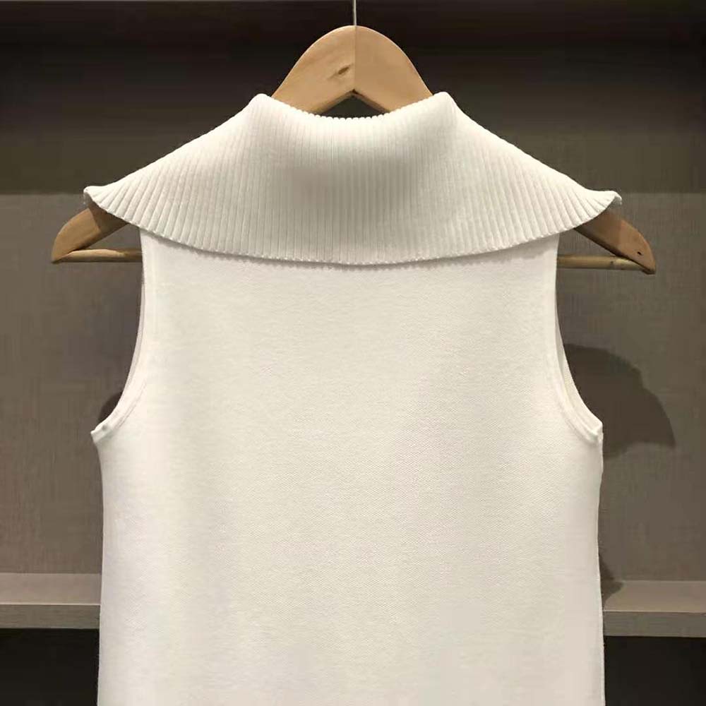 Dior Women Cropped Fitted Dress White Technical Stretch Pique - image 6