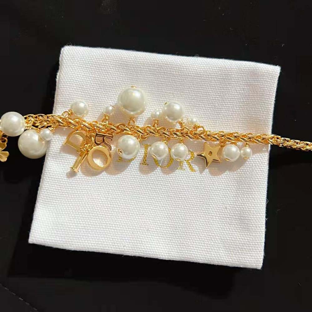 Dior Women Dio(r)evolution Necklace Gold-Finish Metal and White Resin Pearls - image 5