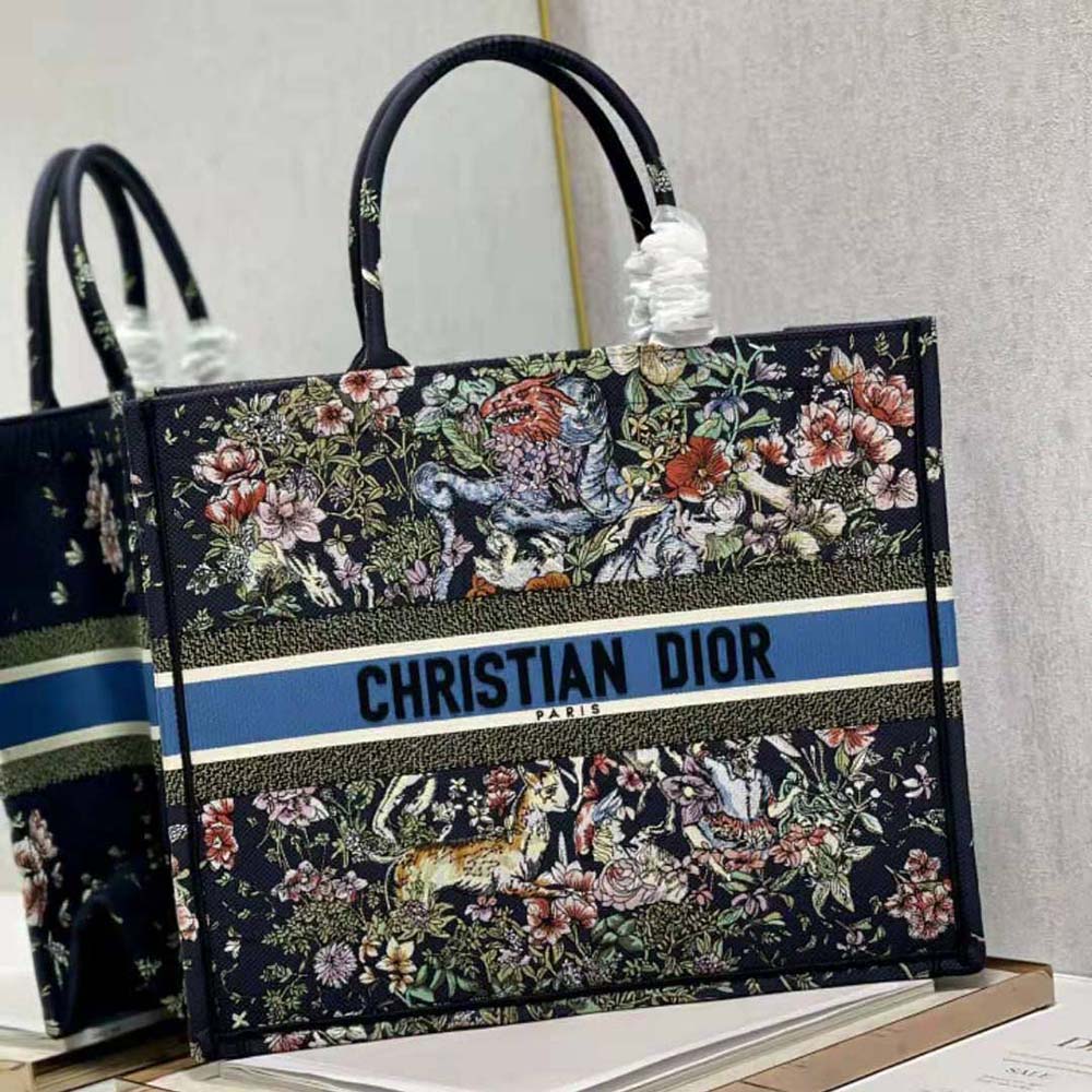 Dior Women Large Dior Book Tote Blue Multicolor D-Constellation Embroidery - image 4