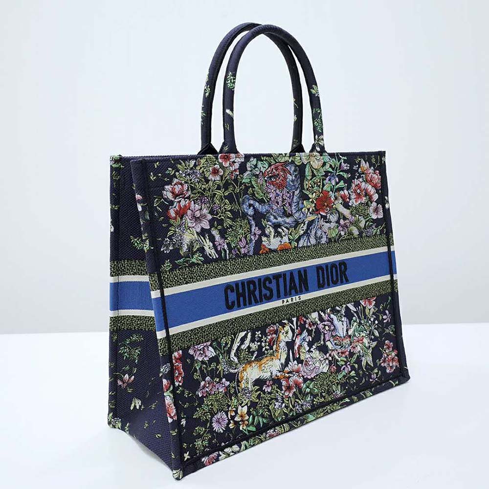 Dior Women Large Dior Book Tote Blue Multicolor D-Constellation Embroidery - image 4