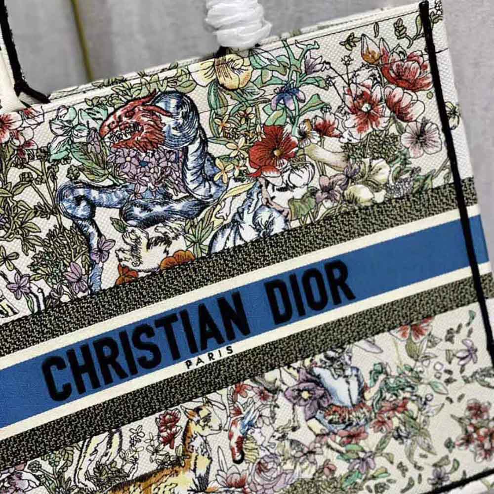 Dior Women Large Dior Book Tote Latte Multicolor D-Constellation Embroidery - image 7