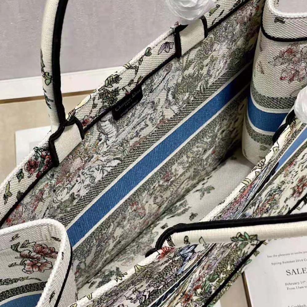 Dior Women Large Dior Book Tote Latte Multicolor D-Constellation Embroidery - image 8
