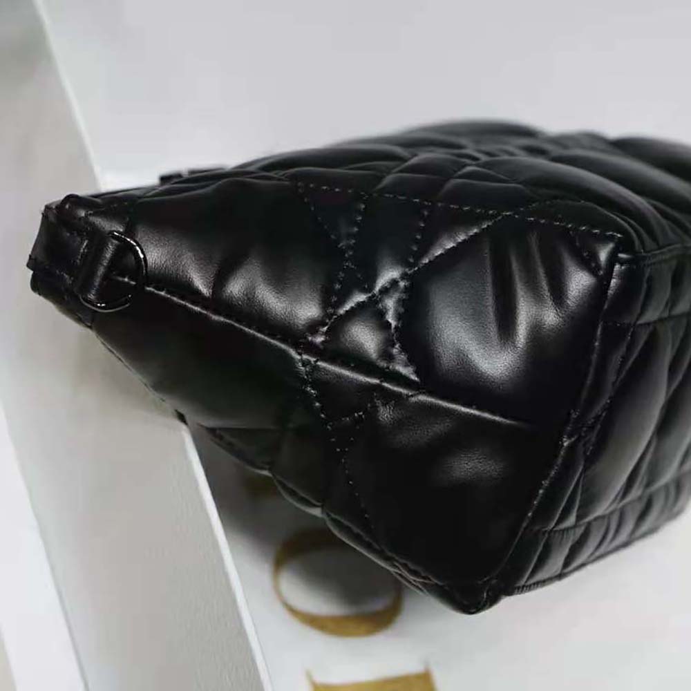 Dior Women Medium Diortravel Nomad Pouch Black Macrocannage Calfskin - image 5