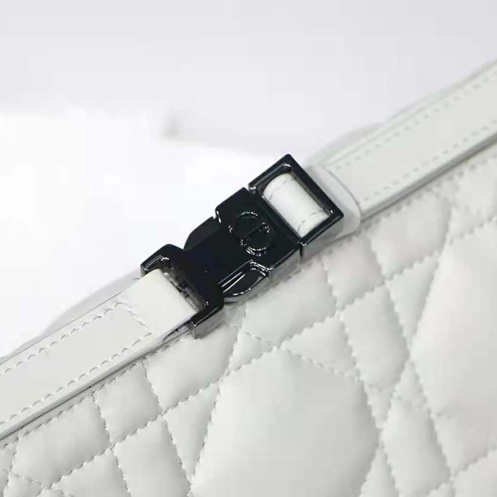 Dior Women Medium Diortravel Nomad Pouch Latte Macrocannage Calfskin - image 7